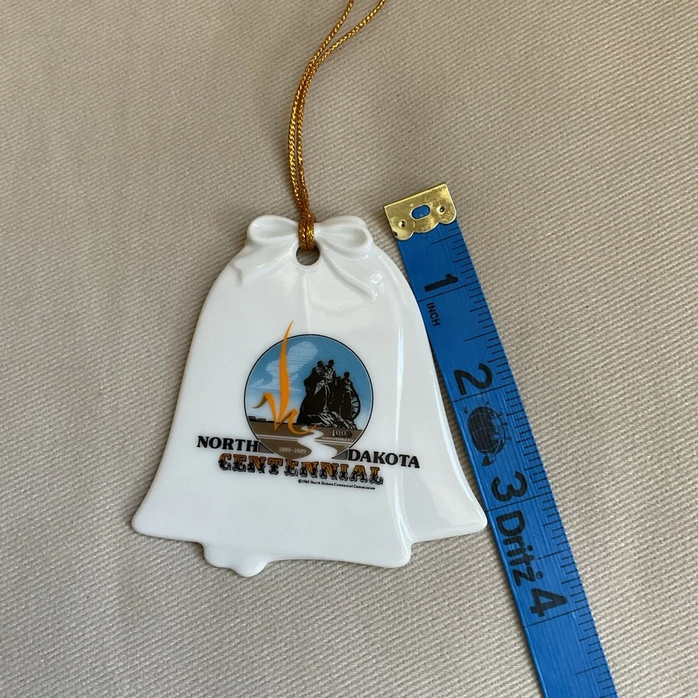 Vintage 1989 North Dakota 100 Year Centennial Anniversary Ornament